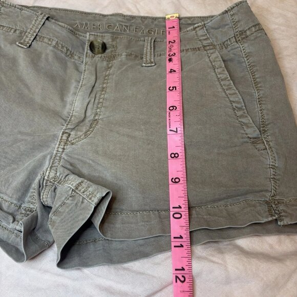 American Eagle Women's Super Stretch Shortie Shorts Size 4 Brown #247 - Picture 3 of 6
